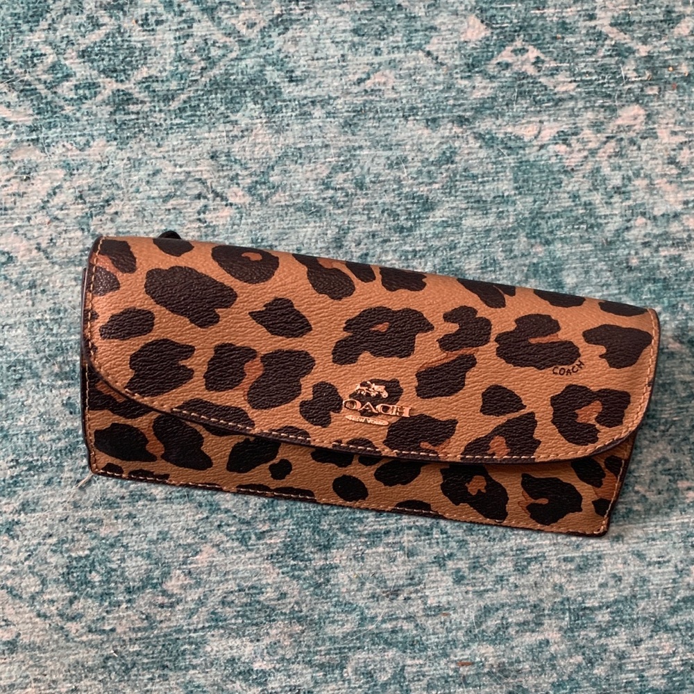 Ocelot/Leopard Coach Envelope Wallet